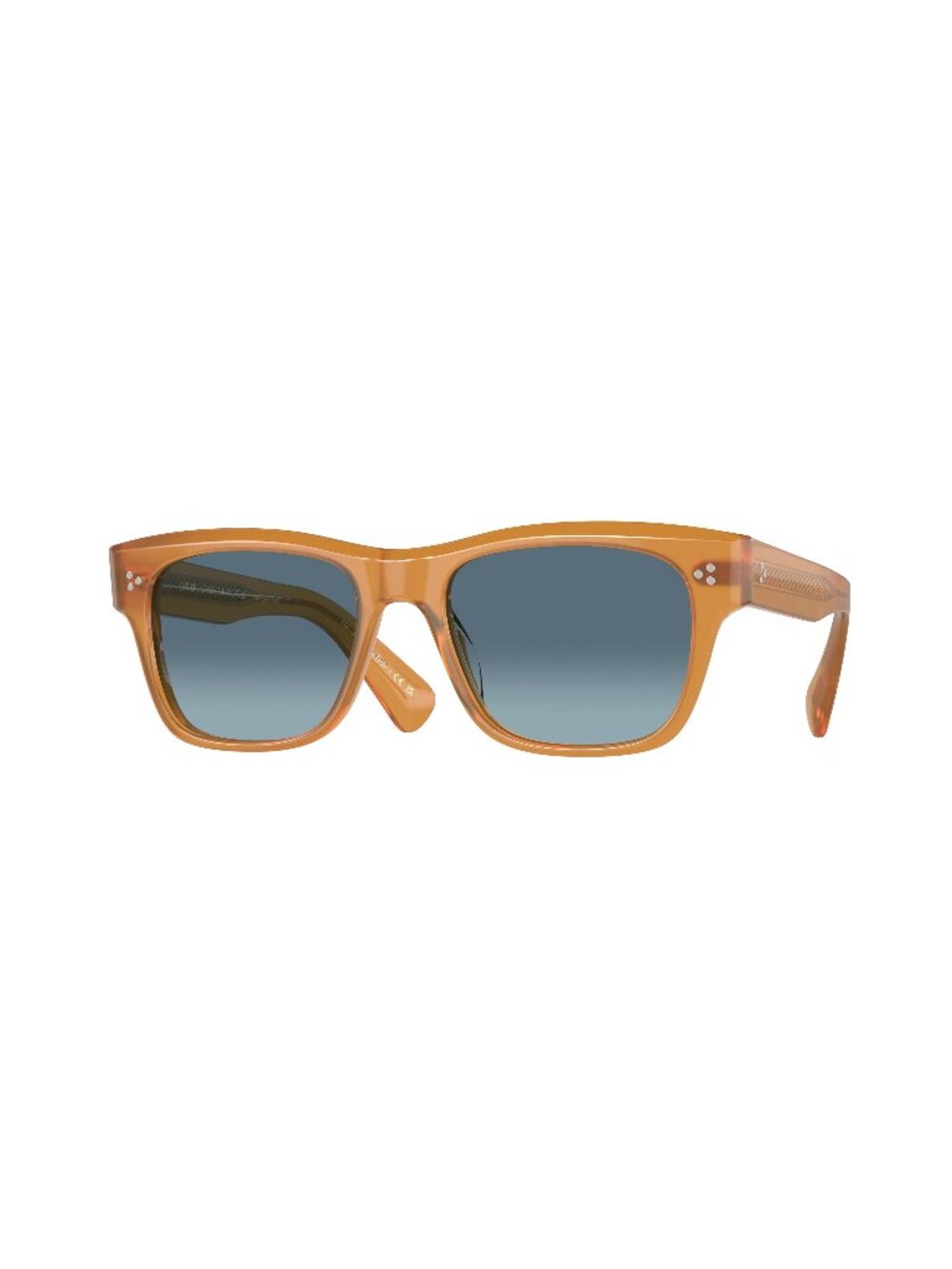 New Oliver Peoples Unisex Sunglasses Orange Butterfly Blue Lens Acetate Frame